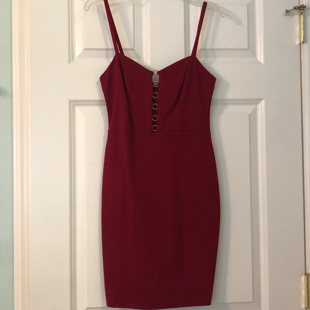 Burgundy Mini Dress